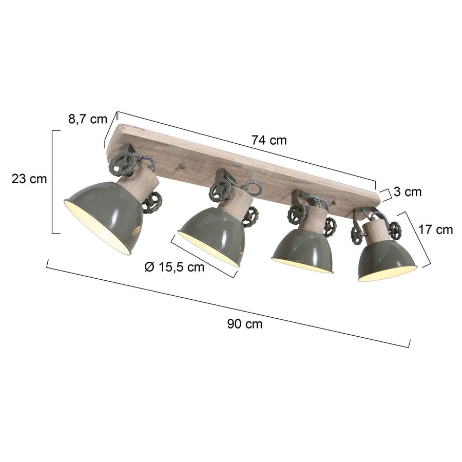 Plafondlamp Gearwood 2729G Groen