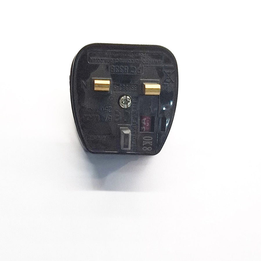 UK Converterplug Euro - zwart 3A