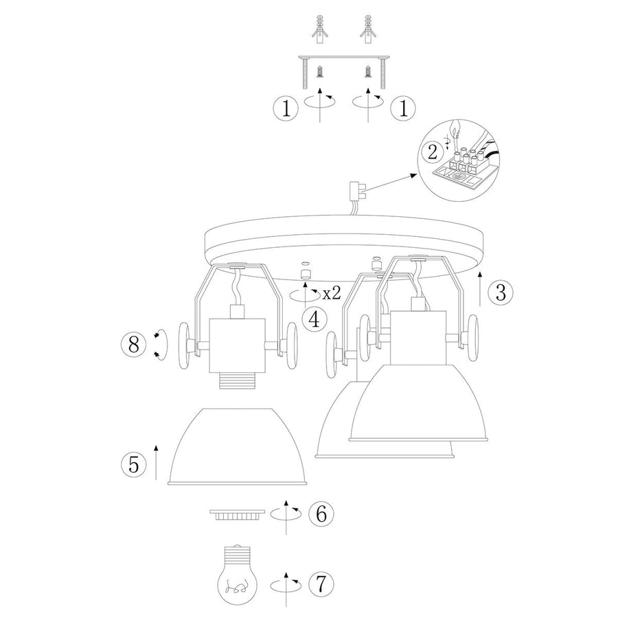Plafondlamp Gearwood 3063W Wit