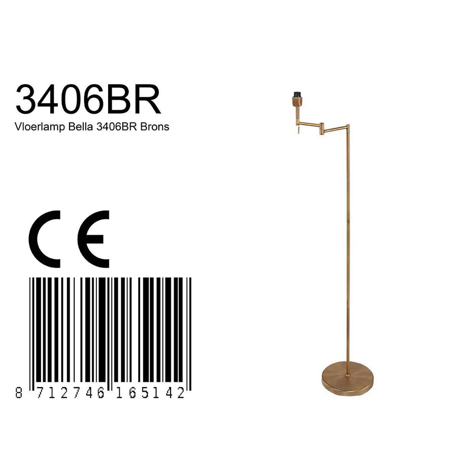 Vloerlamp Bella 3406BR zonder kap