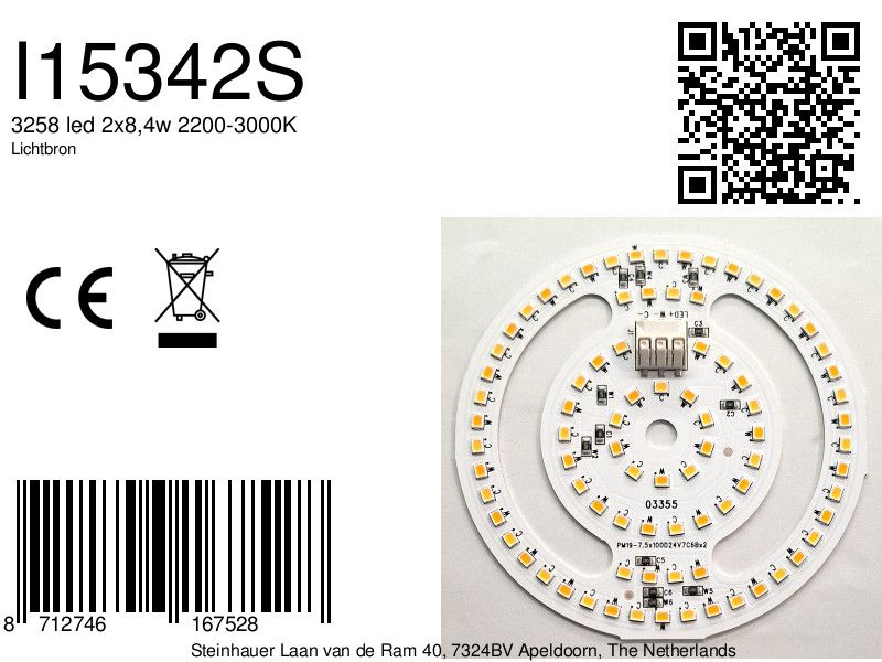 3258 led 2x8,4w 2200-3000K