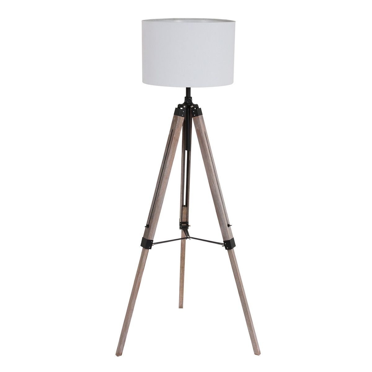 Vloerlamp Triek 3348ZW+K7977QS Zwart-Wit