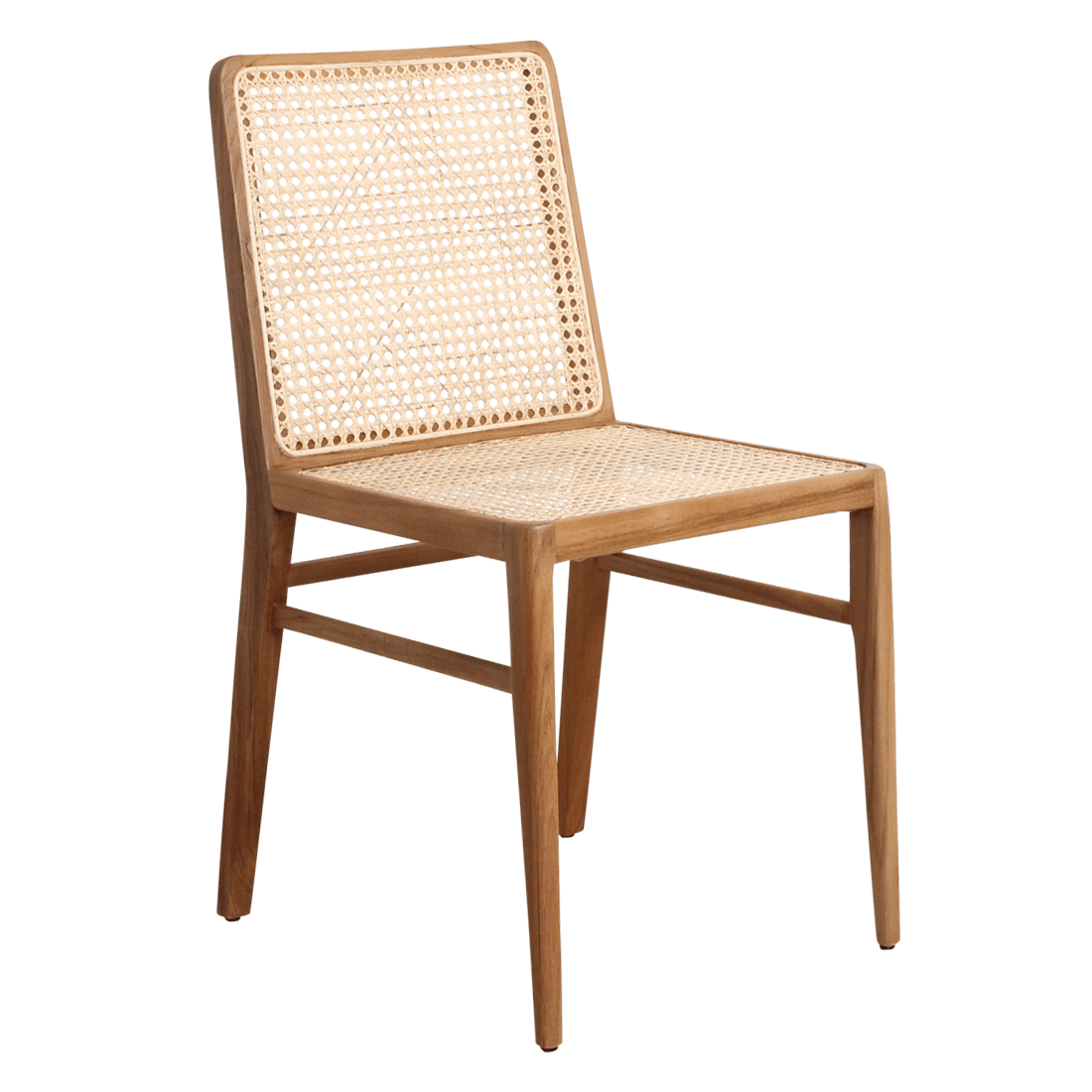 Nova teakhouten eetkamerstoel naturel set van 2