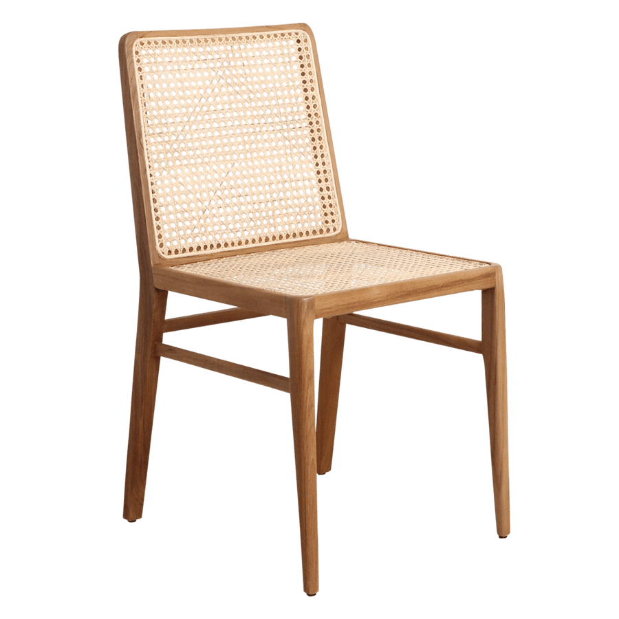 Nova teakhouten eetkamerstoel naturel set van 2