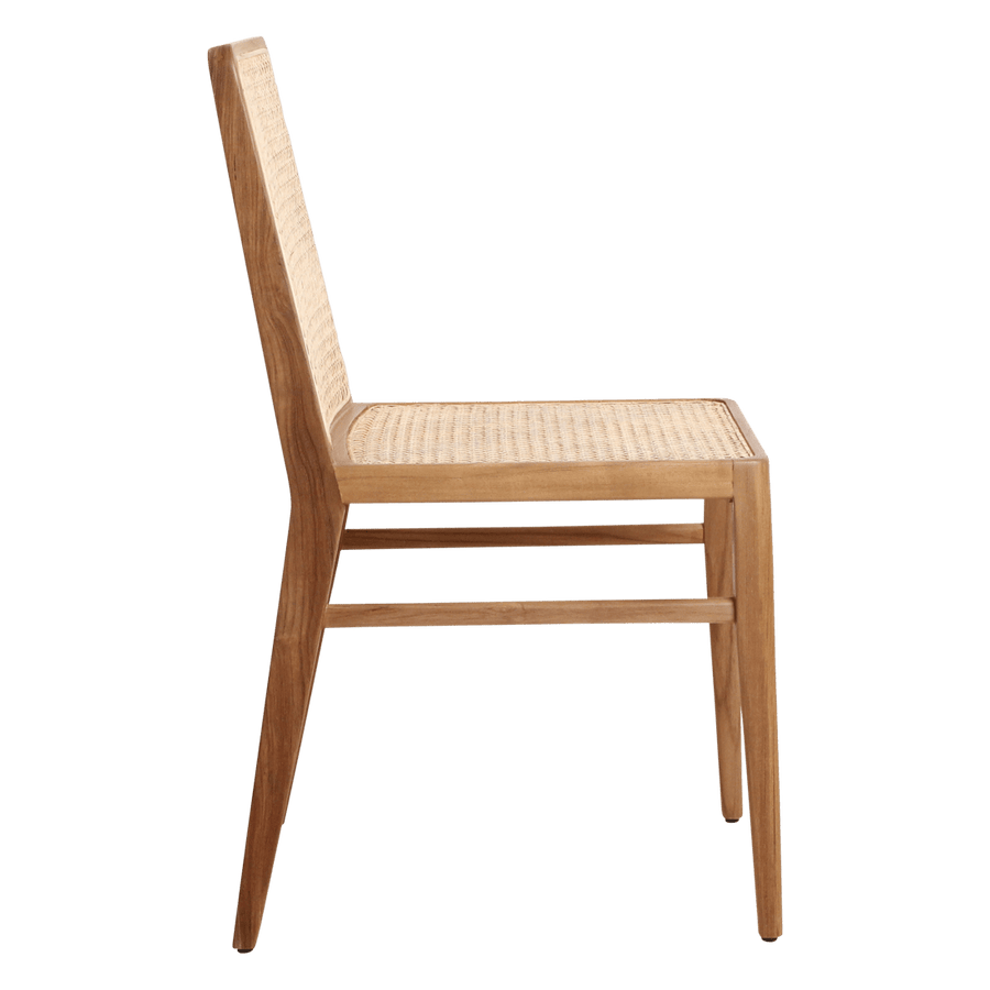 Nova teakhouten eetkamerstoel naturel set van 2