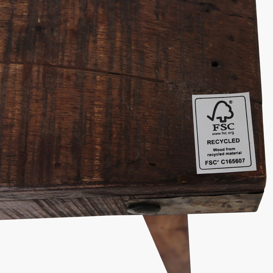 Inklapbare vintage eettafel Gerecycled hout 165x75x76 cm