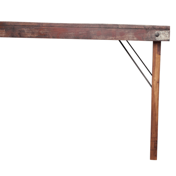 Inklapbare vintage eettafel Gerecycled hout 165x75x76 cm