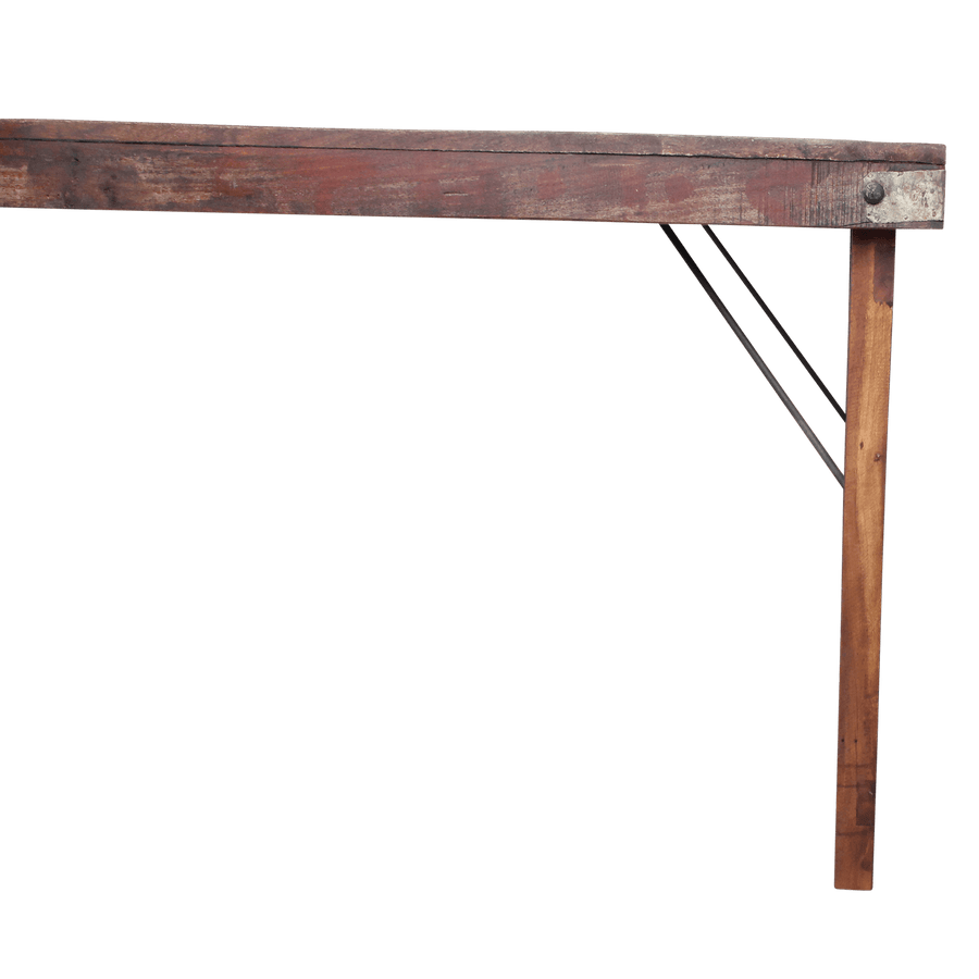Inklapbare vintage eettafel Gerecycled hout 165x75x76 cm