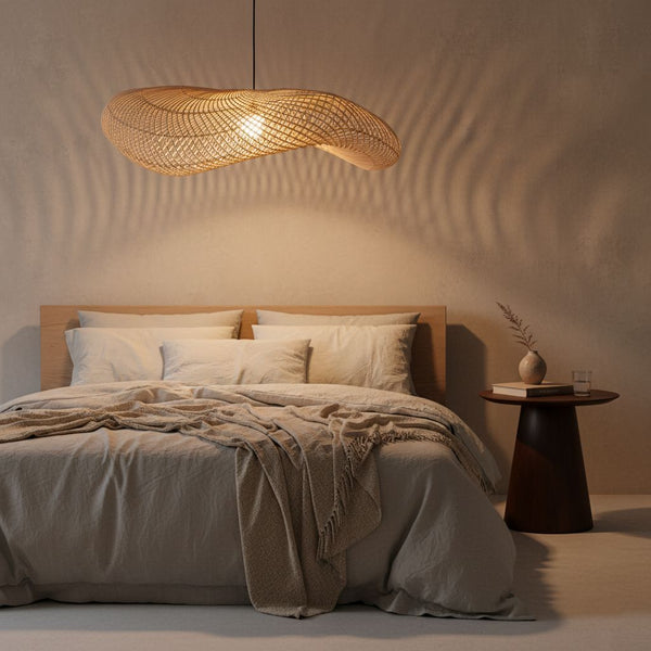 Wave rotan lamp XXL Ø115x35 cm