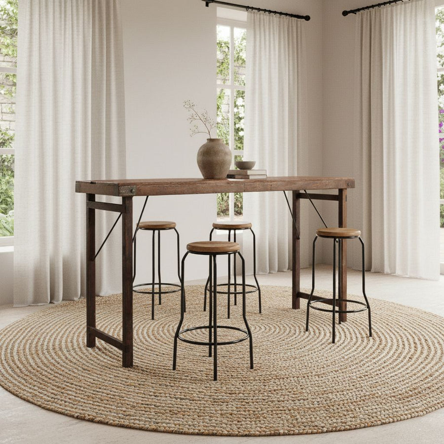 Inklapbare bartafel bruin 170x60x107 cm