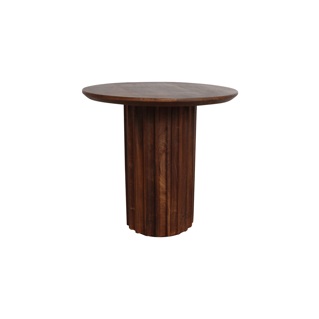 Bullnose bijzettafel reversed bruin Ø 50 cm