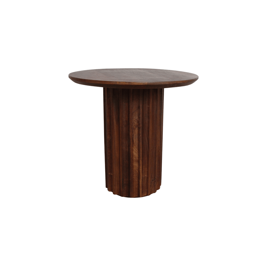 Bullnose bijzettafel reversed bruin Ø 50 cm