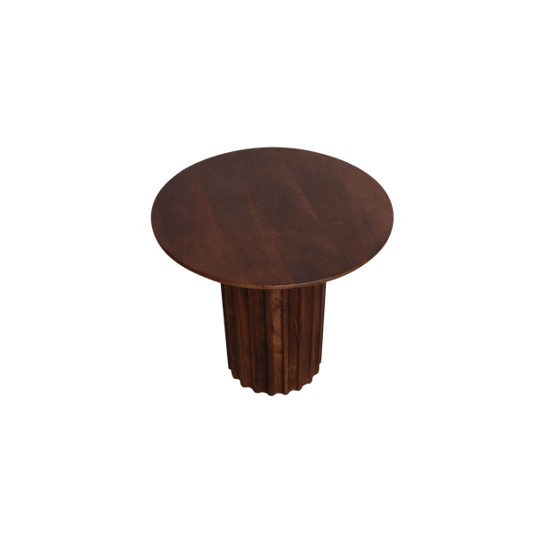 Bullnose bijzettafel reversed bruin Ø 50 cm