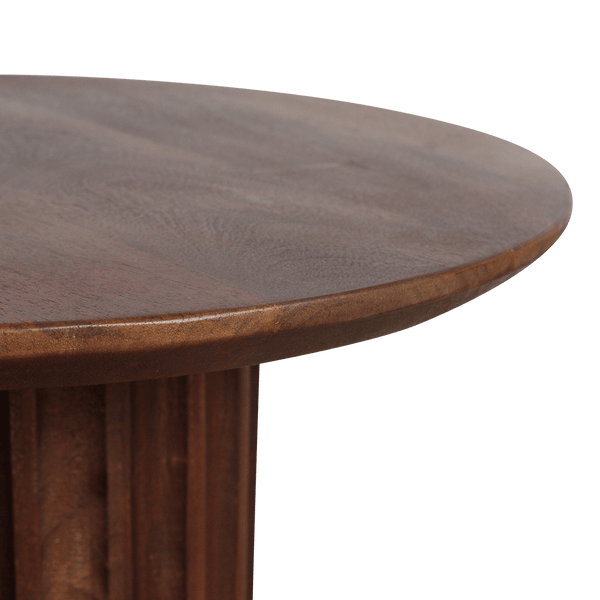 Bullnose bijzettafel reversed bruin Ø 50 cm