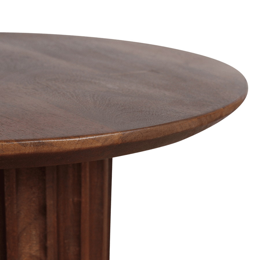 Bullnose bijzettafel reversed bruin Ø 50 cm