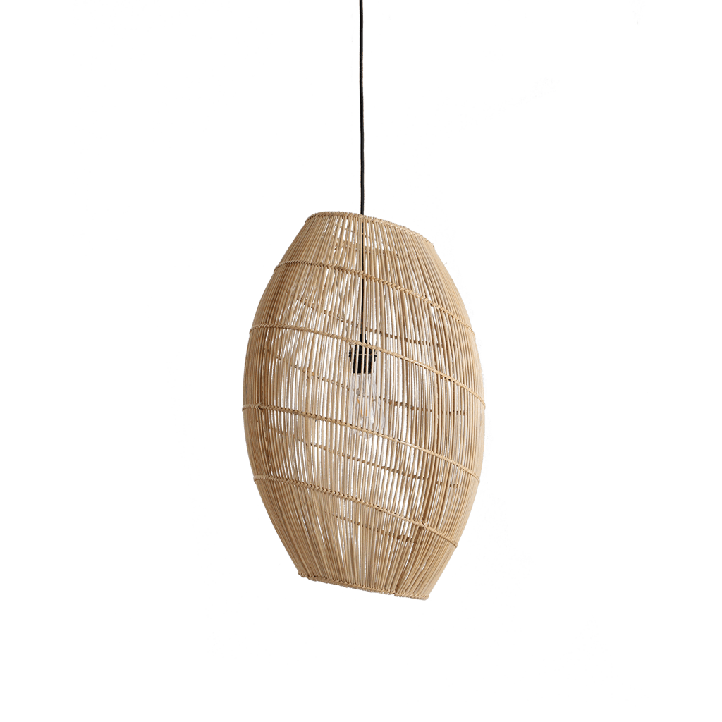 Luna rotan hanglamp Halo Ø 40x60 cm