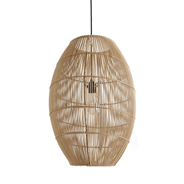 Luna rotan hanglamp Halo Ø 40x60 cm