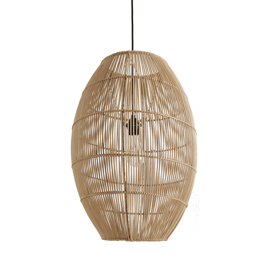 Luna rotan hanglamp Halo Ø 40x60 cm