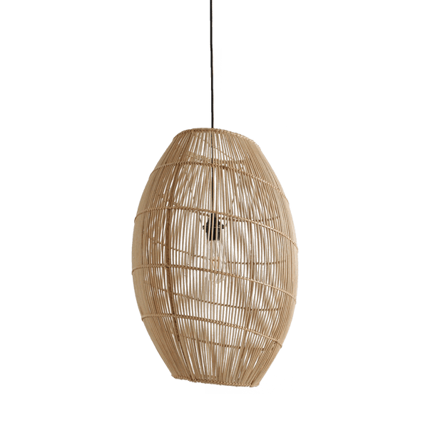 Luna rotan hanglamp Halo Ø 40x60 cm