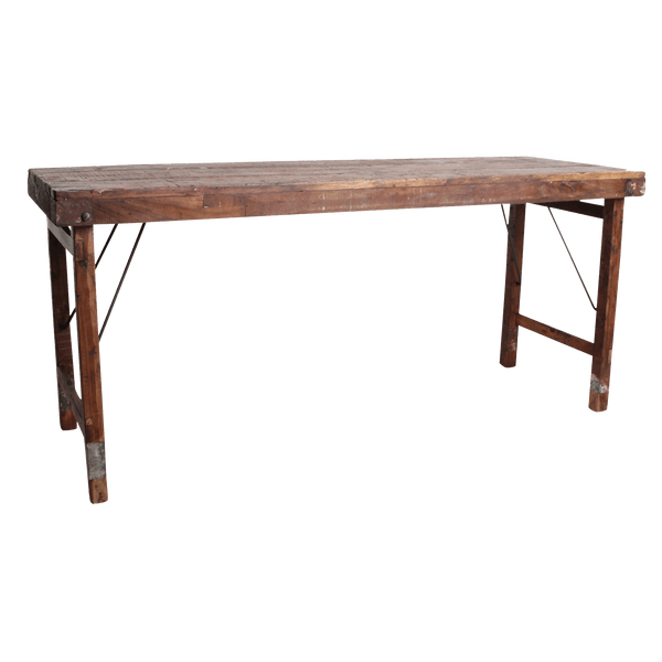Inklapbare vintage eettafel Gerecycled hout 173x60x76 cm