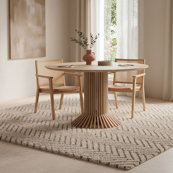 Nova teak eetkamerstoel met armleuning set van 2