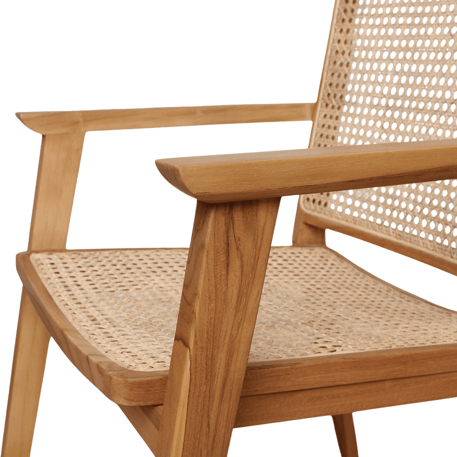 Nova teak eetkamerstoel met armleuning set van 2