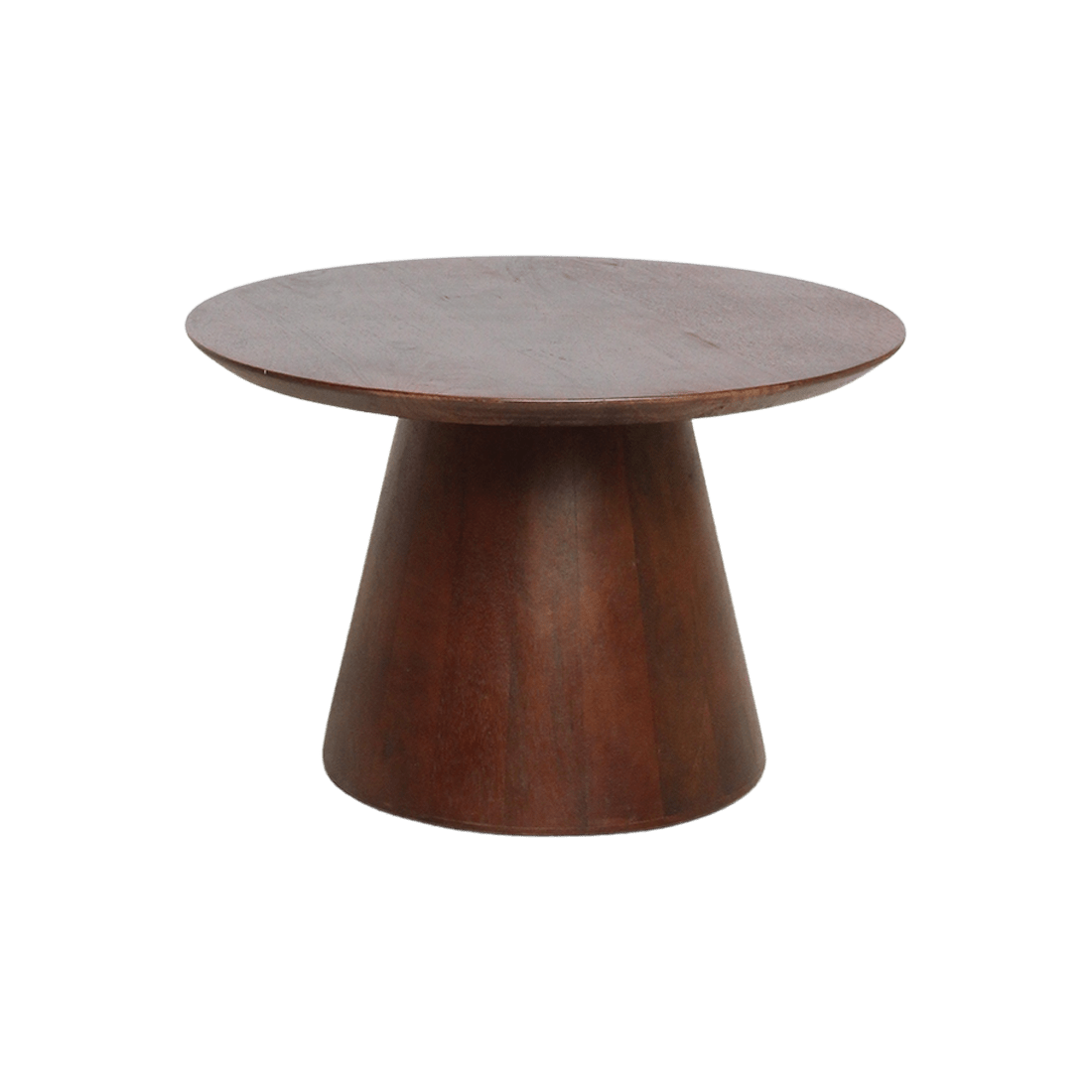 Bullnose mangohouten bijzettafel cone Ø 55 cm
