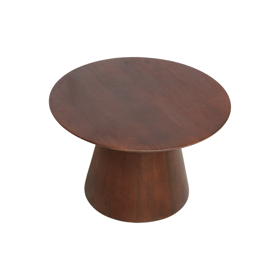 Bullnose mangohouten bijzettafel cone Ø 55 cm