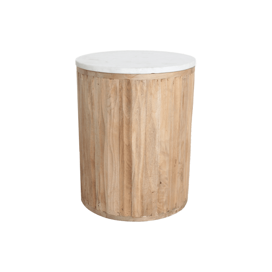 Malakka marmeren bijzettafel wit