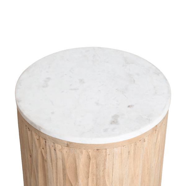 Malakka marmeren bijzettafel wit