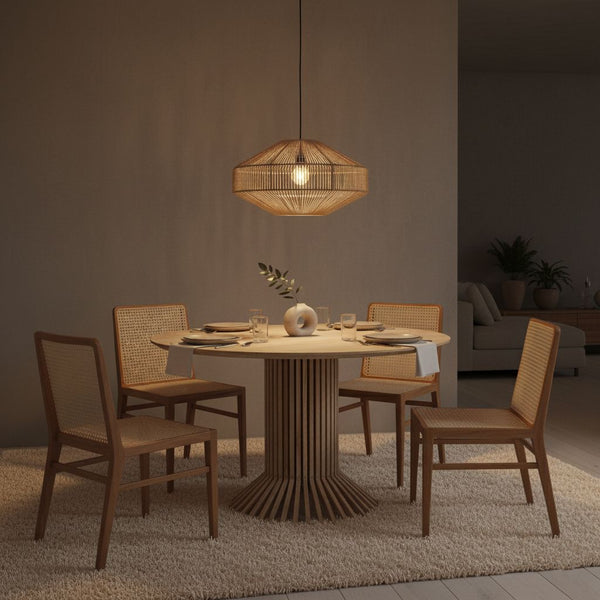 Eiffel teakhouten ronde eettafel Ø 120 cm