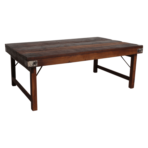 Bruine inklapbare salontafel 120x75x45 cm