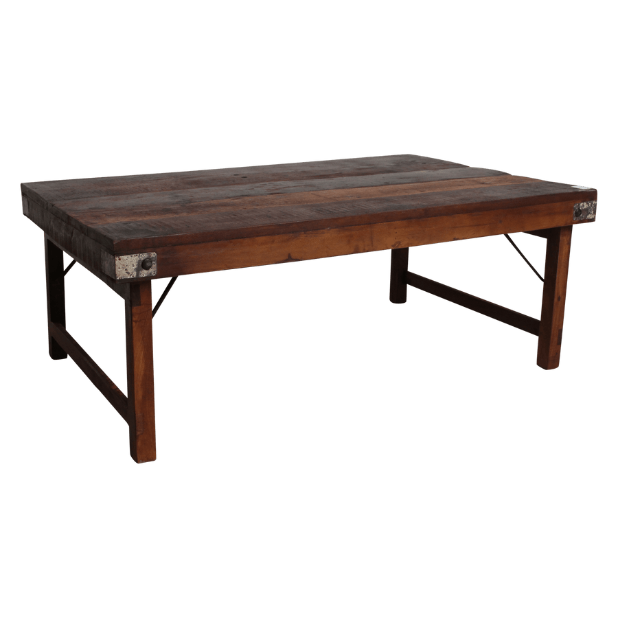 Bruine inklapbare salontafel 120x75x45 cm