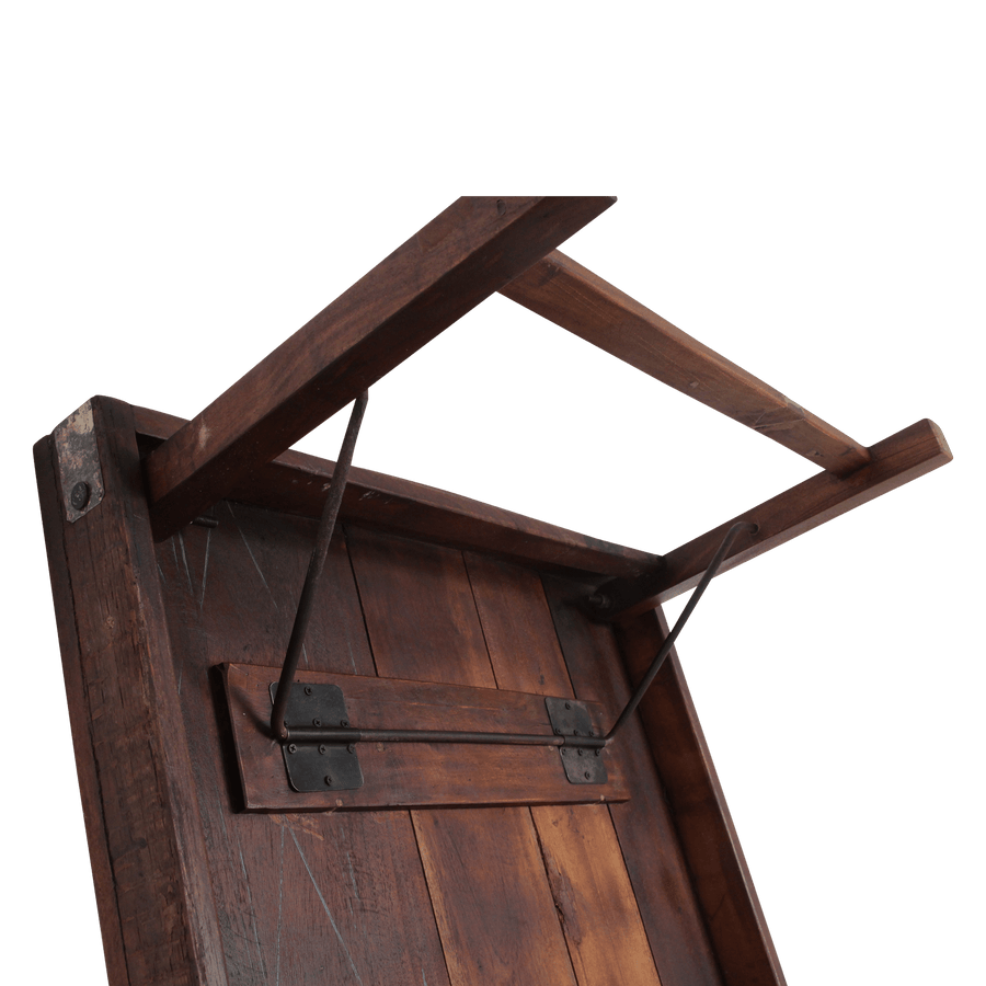 Bruine inklapbare salontafel 120x75x45 cm
