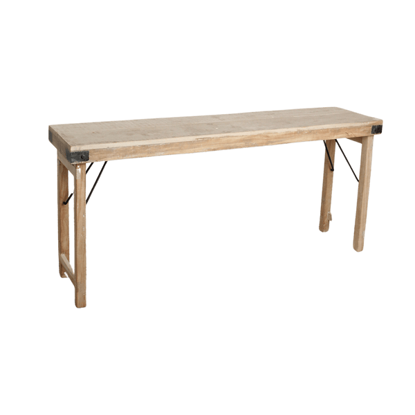 Limewash opklapbare wandtafel/console tafel 170x40x76 cm