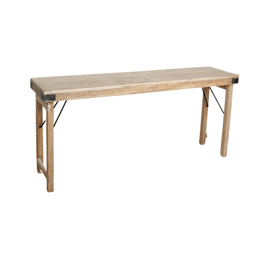Limewash opklapbare wandtafel/console tafel 170x40x76 cm