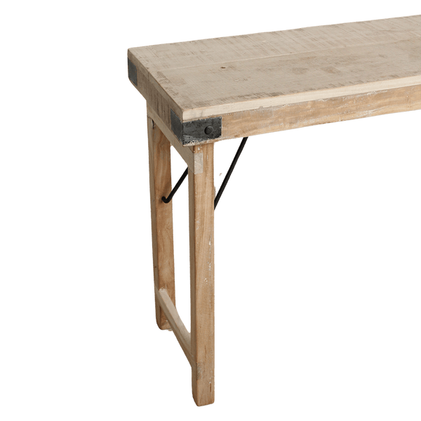 Limewash opklapbare wandtafel/console tafel 170x40x76 cm