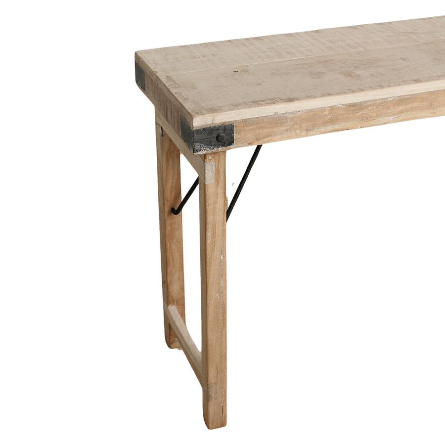 Limewash opklapbare wandtafel/console tafel 170x40x76 cm