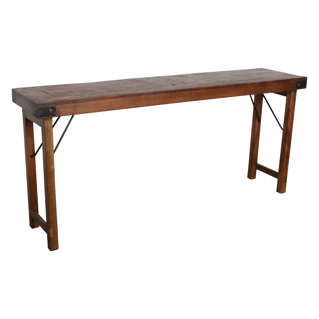 Inklapbare wandtafel bruin 165x40x76 cm