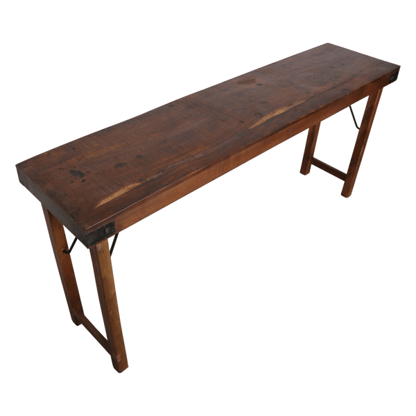 Inklapbare wandtafel bruin 165x40x76 cm