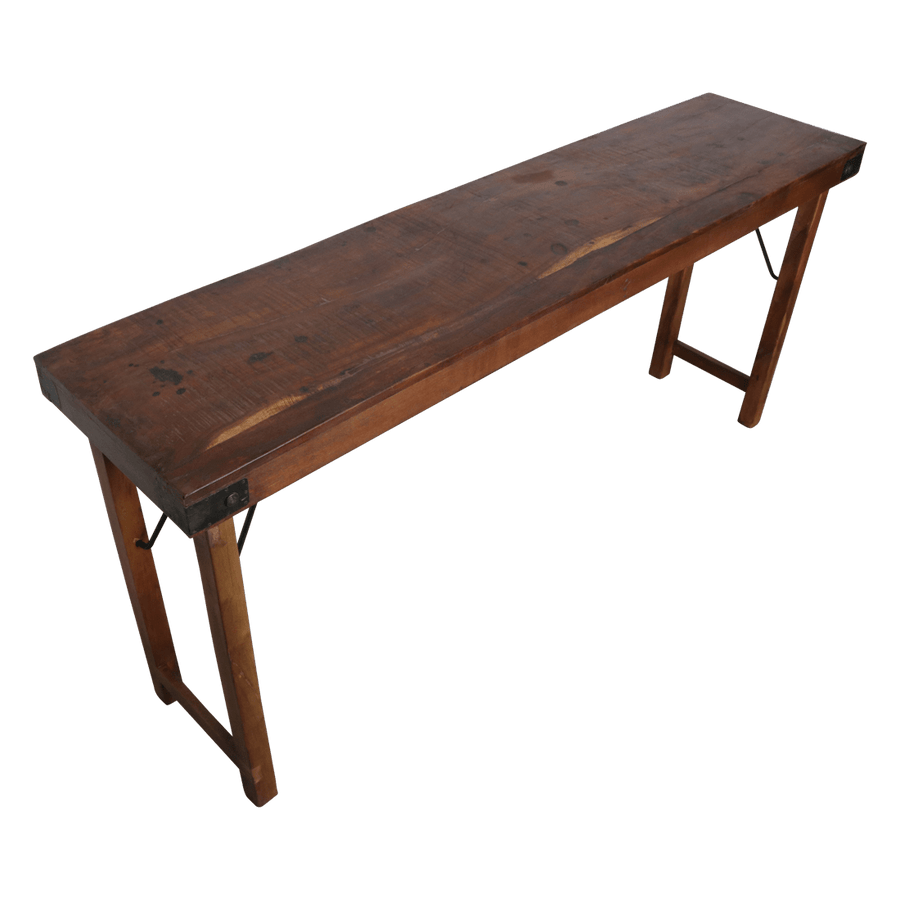 Inklapbare wandtafel bruin 165x40x76 cm