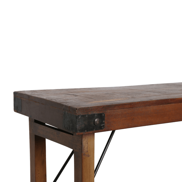 Inklapbare wandtafel bruin 165x40x76 cm