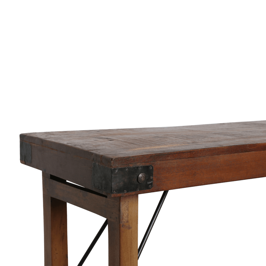 Inklapbare wandtafel bruin 165x40x76 cm