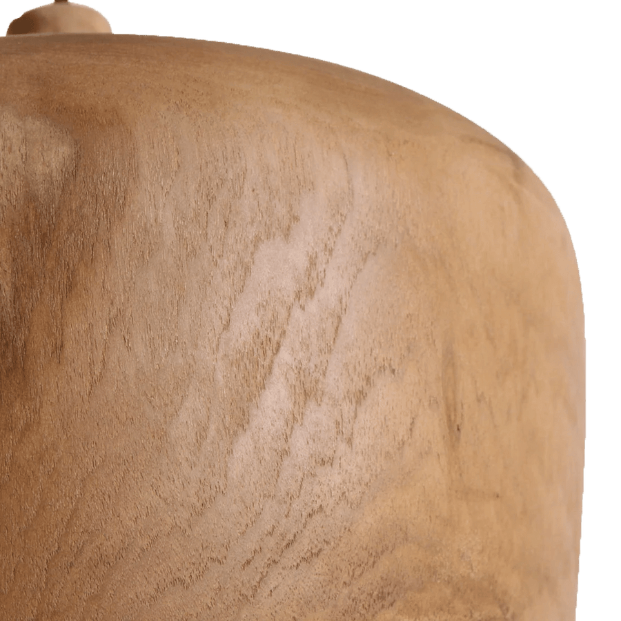 Sirocco teakhouten hanglamp Dome Ø 30x20 cm