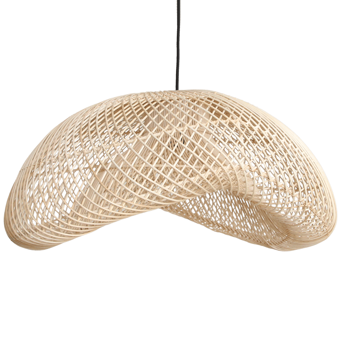Maze rotan hanglamp organic XL Ø 75x31 cm