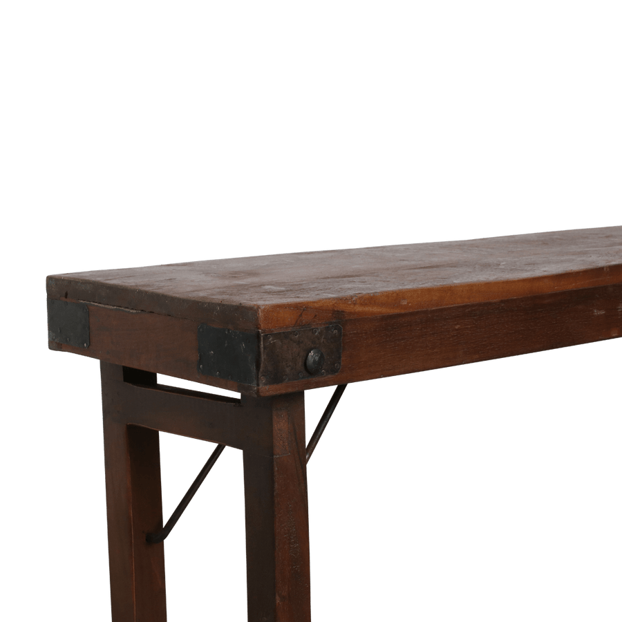 Inklapbare eetkamerbank FSC-gerecycled hout160 cm