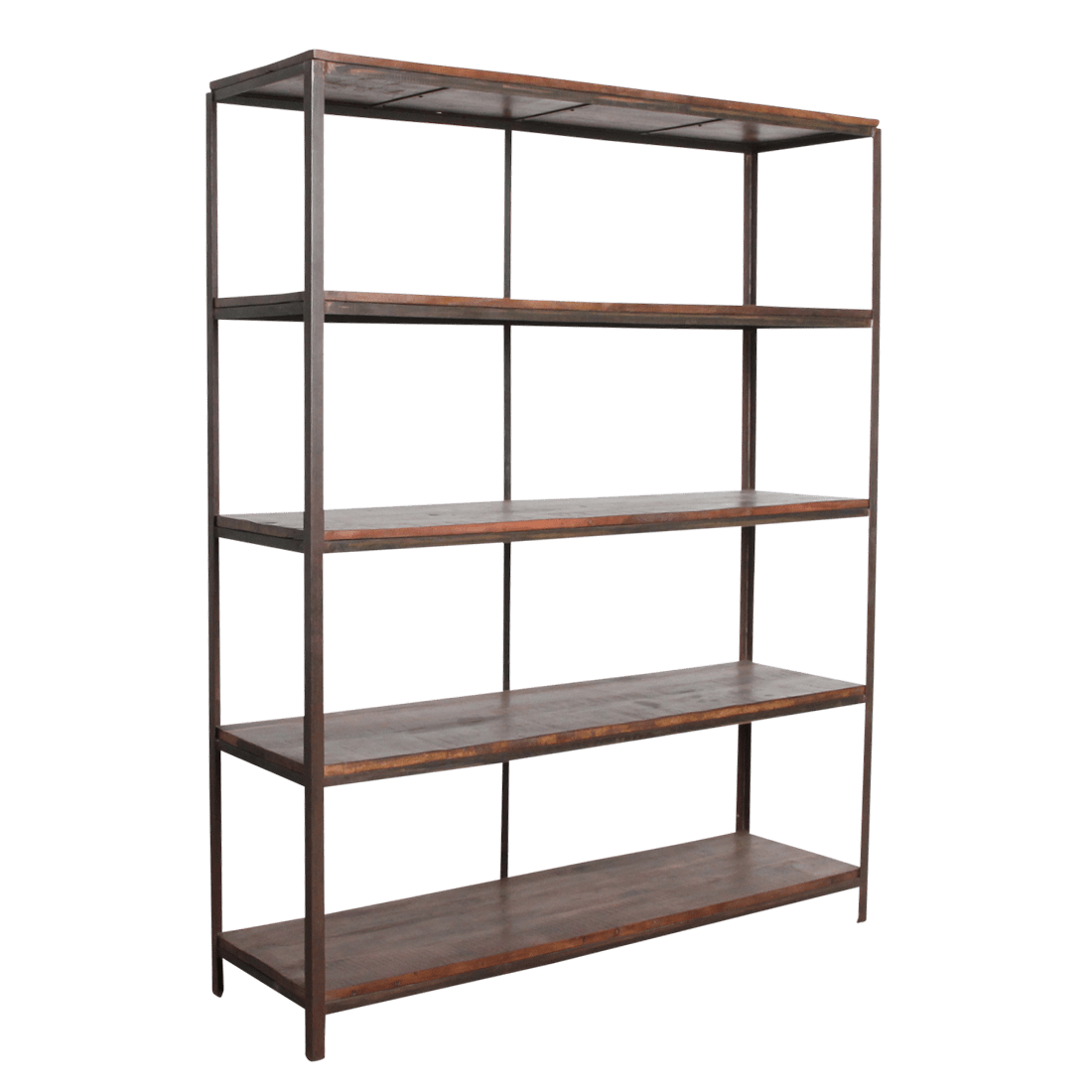 Factory ijzeren rek met FSC houten planken