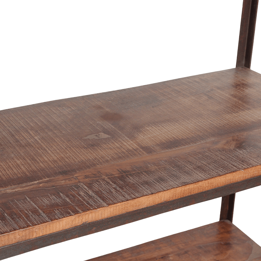 Factory hoge ijzeren rek met FSC houten planken