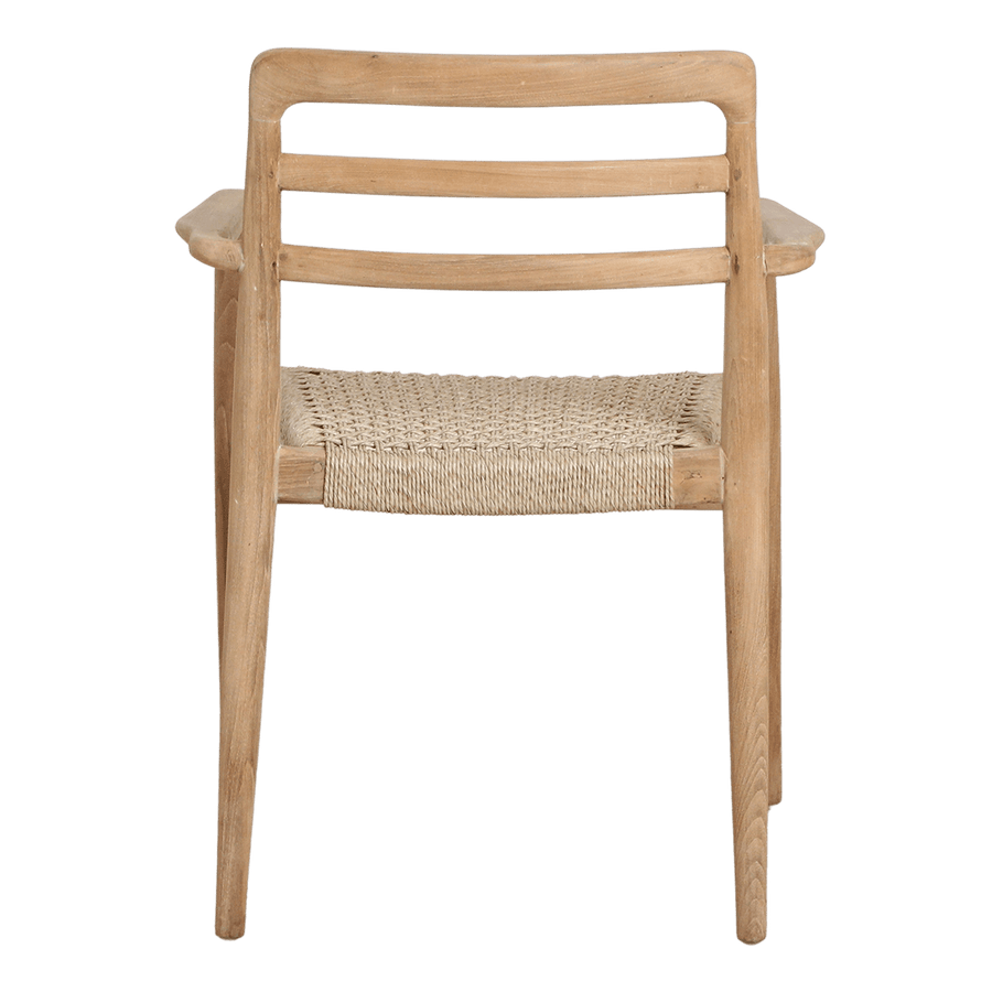 Verano teak tuinstoel met armleuning Naturel set van 2