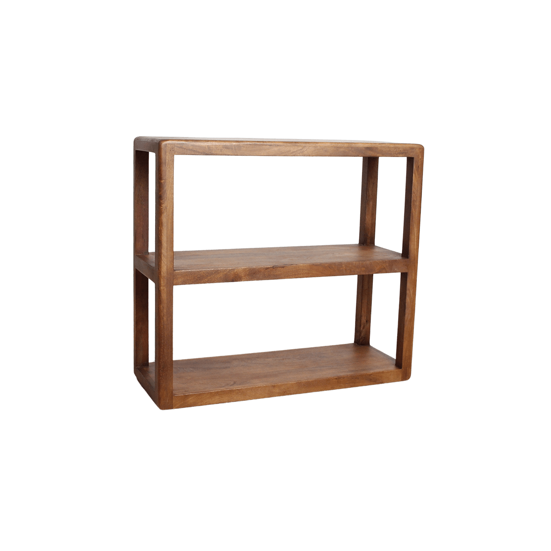 Bullnose mangohouten rek 100x38x100 cm